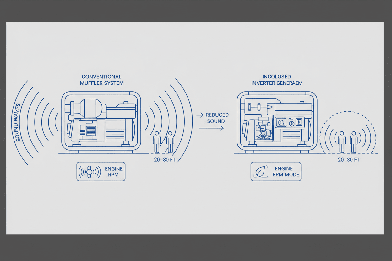 Why Inverter Generators Are Quieter for Home Backup Power - Erayak Power