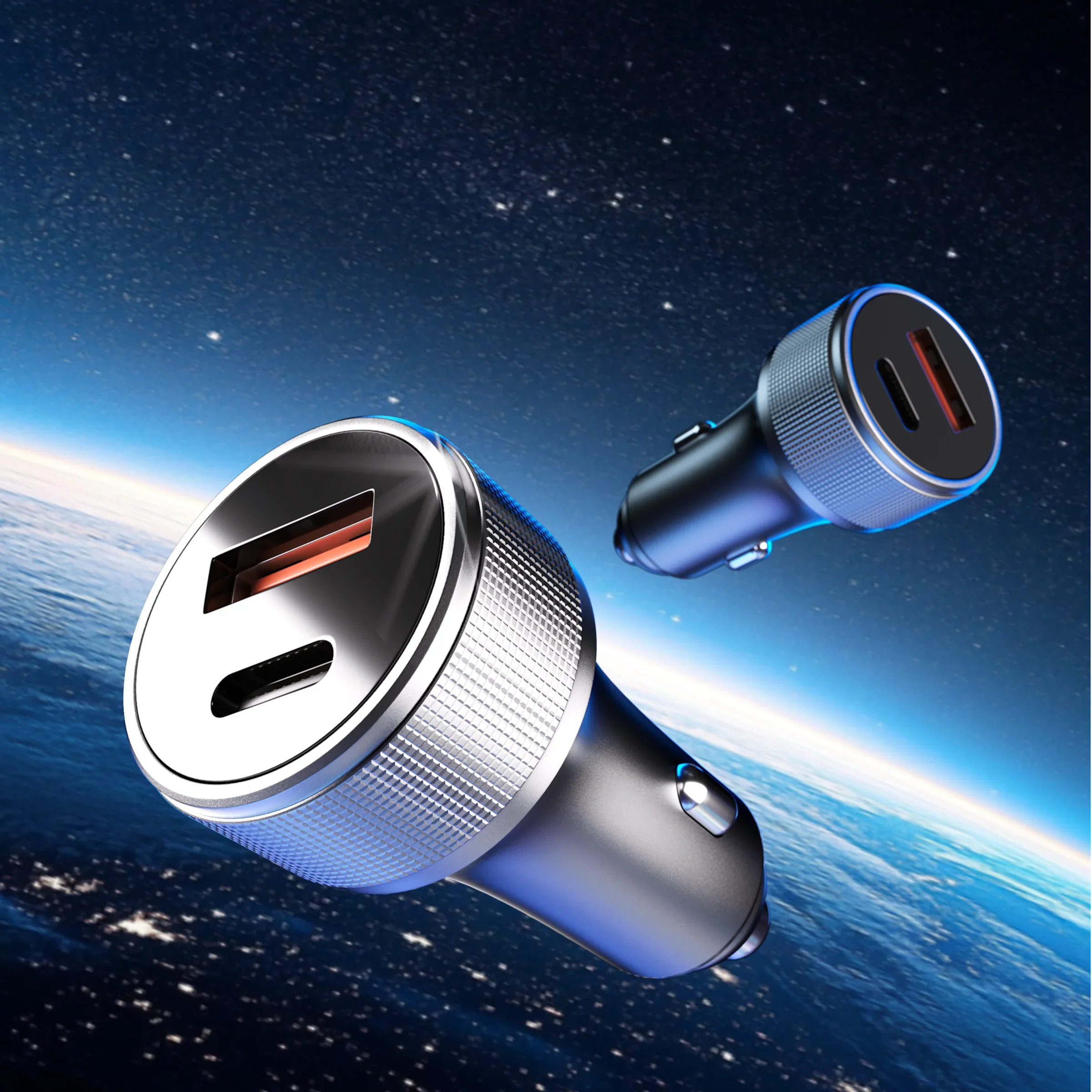 Erayak 54W USB C Car Charger, Car Cigarette Lighter, Dual Port Fast Charge Adapter with PD & QC3.0