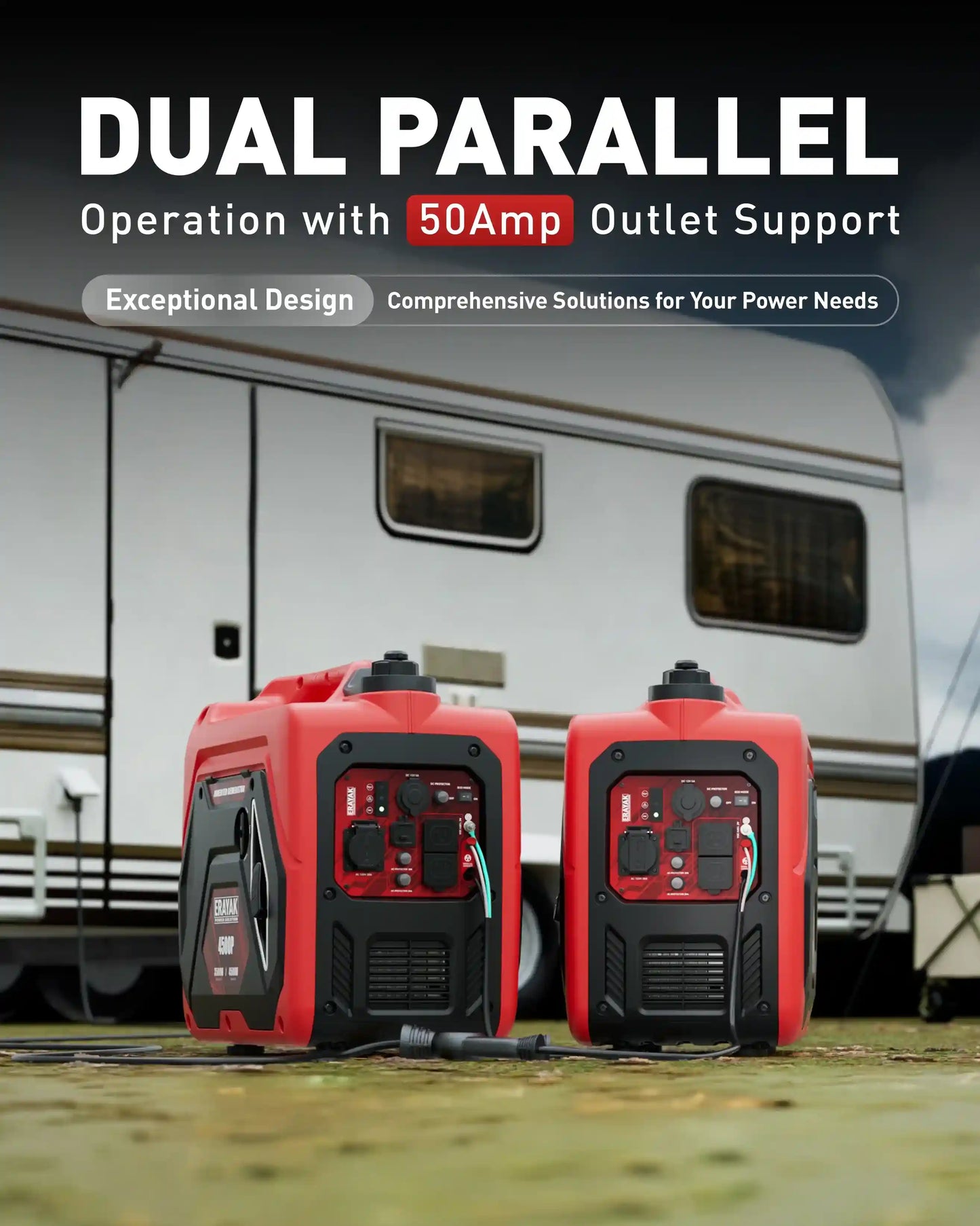 Erayak 4500W Inverter Generator & 2.6-Gallon Safe-Flo Gas Can Combo