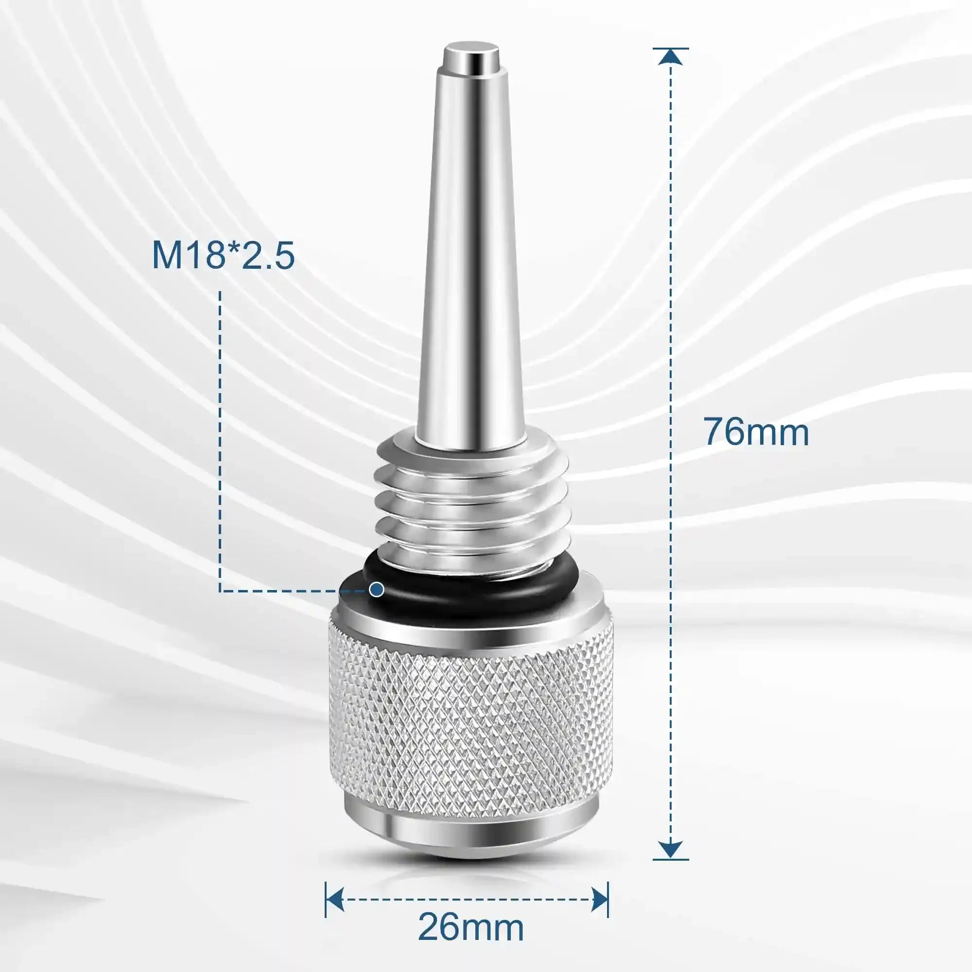 Dreyoo Replacement for 55201 Magnetic Oil Dipstick for Inverter Generator Compatible with Wen/Predator, Aluminum Generator Magnetic Oil Dipstick with O Ring, Silver, 2 Pcs