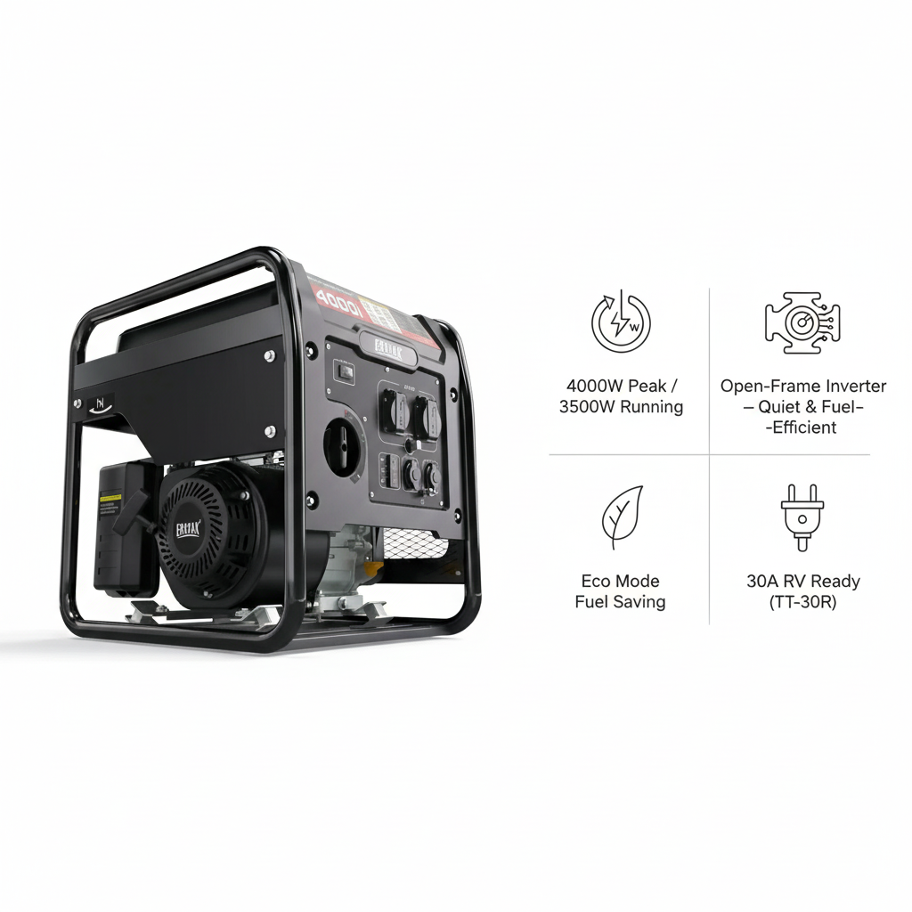 Erayak 4000W portable inverter generator feature