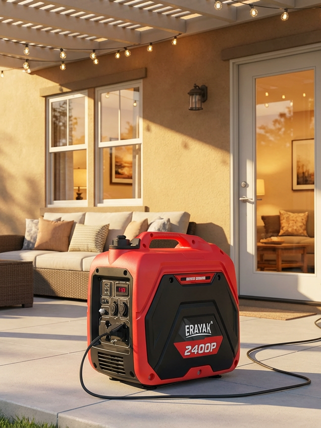 Erayak 2400W Inverter Generator - 20 Amp Portable Quiet Power For Home, Camping & RV