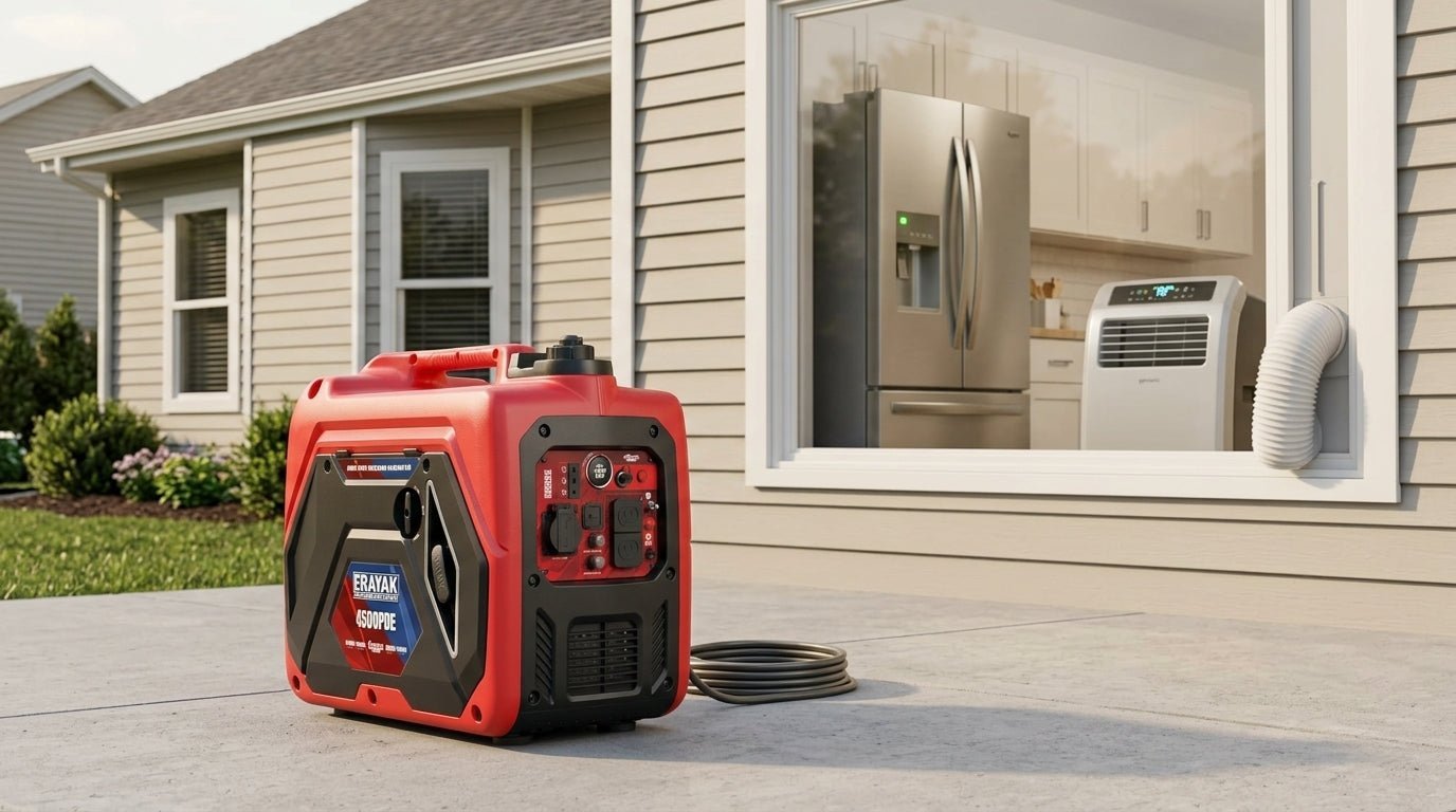 What Size Generator to Run AC and Fridge? Portable AC Chart - Erayak Power