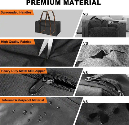 COOLBEBE 24X12X12 Inch Travel Duffle Bag (53L), Mid-Size Weekender for Overnight Trips, Camping, and Sports Gear Hauling, Water Resistant, Black