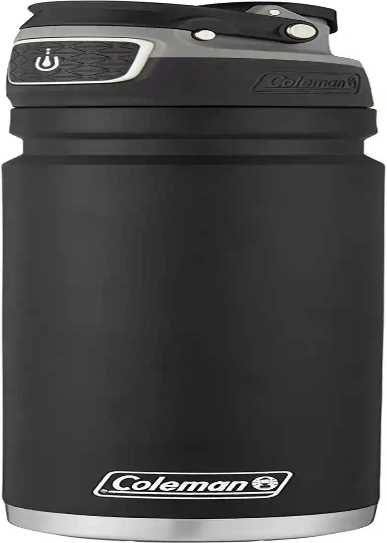 Coleman Autoseal Freeflow Stainless Steel Water Bottle, Black, 24Oz