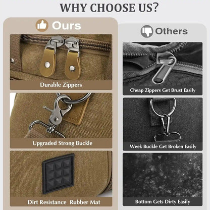 Gonex Canvas Duffle Bag for Travel 60L Duffel Overnight Weekend Bag(Coffee)