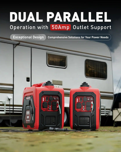 Erayak 4500W Inverter Generator & 2.6-Gallon Safe-Flo Gas Can Combo