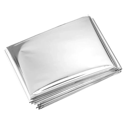 HB-10 Emergency Foil Mylar Thermal Blanket (Pack of 10), 52 Length X 84 Width