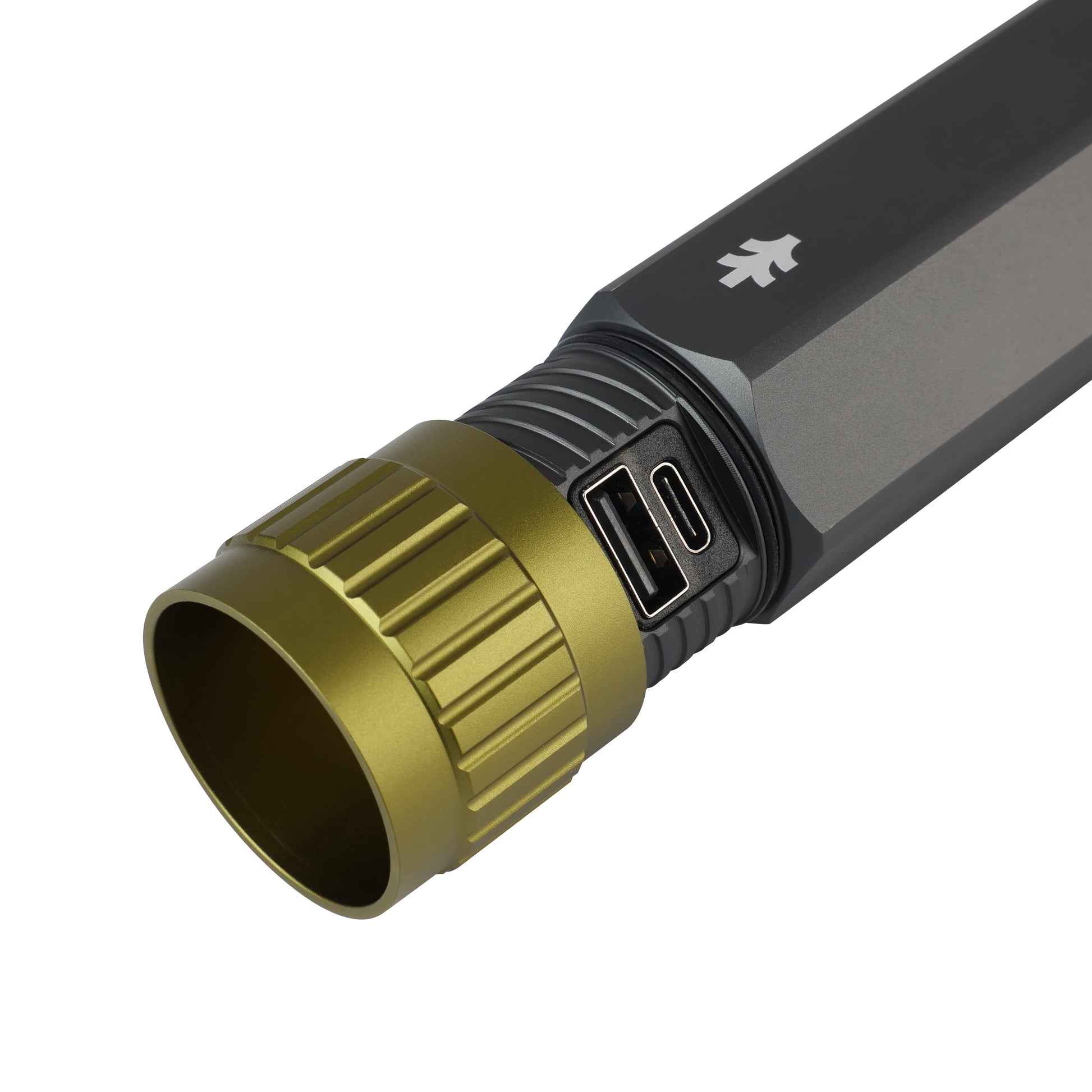 10,000 Lumen Rechargeable LED Flashlight with Power Bank, Waterproof for Camping