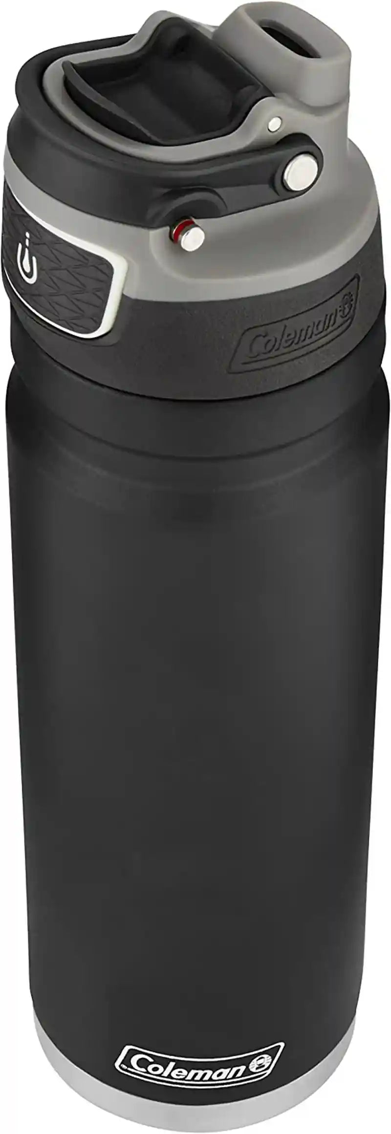 Coleman Autoseal Freeflow Stainless Steel Water Bottle, Black, 24Oz
