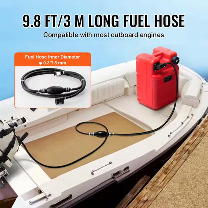 Marine Fuel Tank, 6.34 Gal., Portable Boat Fuel Gas Tank for Outboard Engine Boats, Outboard Marine Boat Fuel Tank