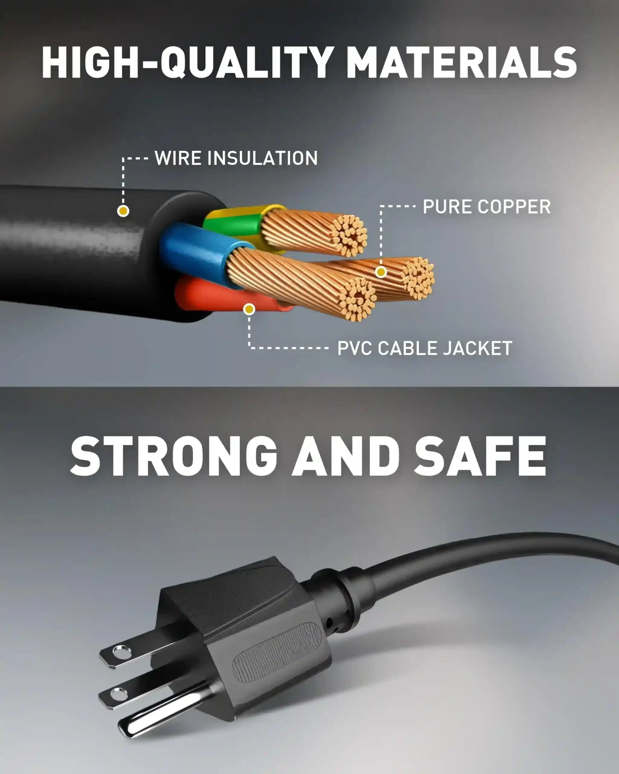 Erayak 25ft Retractable Extension Cord Reel, Hand Wind, 13 Amp 16/3 AWG SJTW