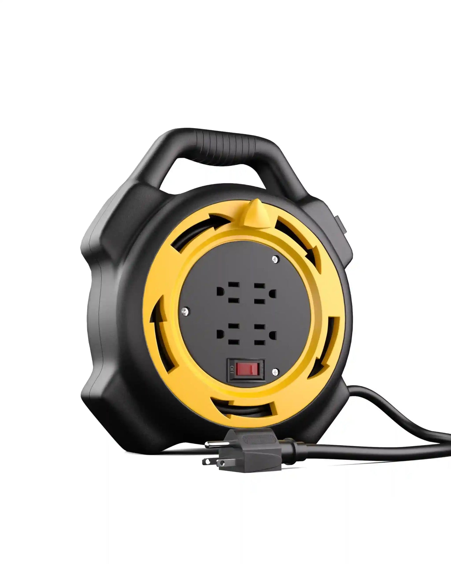 Erayak 25ft Retractable Extension Cord Reel, Hand Wind, 13 Amp 16/3 AWG SJTW