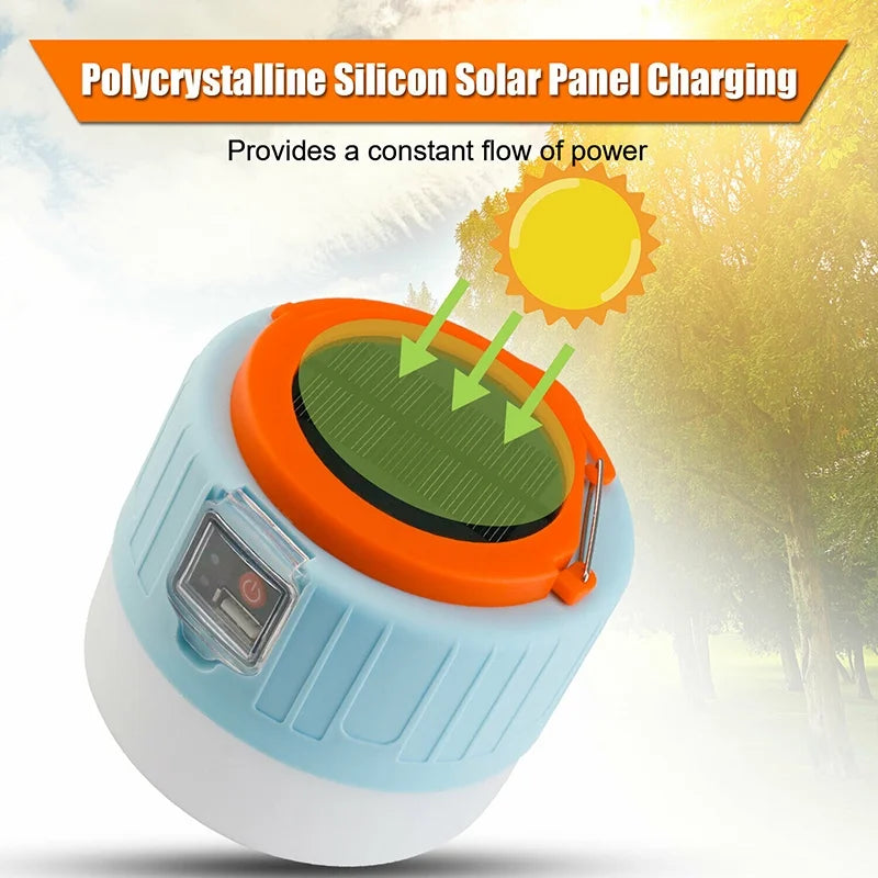 Solar Camping Lantern Solar Camping LED Light, Outdoor Camping LED Light with Remote Control, Power Bank for Camping Climbing Fishing Outdoor Activity