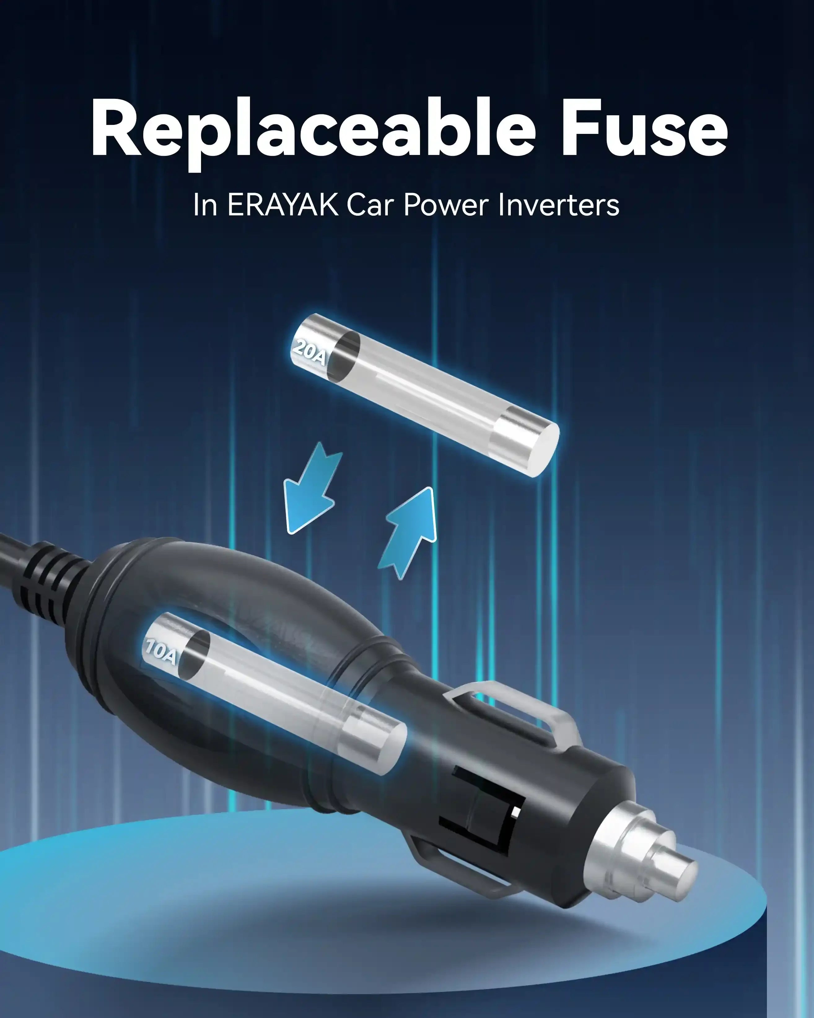 Erayak Car Power Inverter 200W, 12V Car Charger with USB-C Fast Charging & Dual AC Outlets, Road Trip Essentials for Laptop & Devices