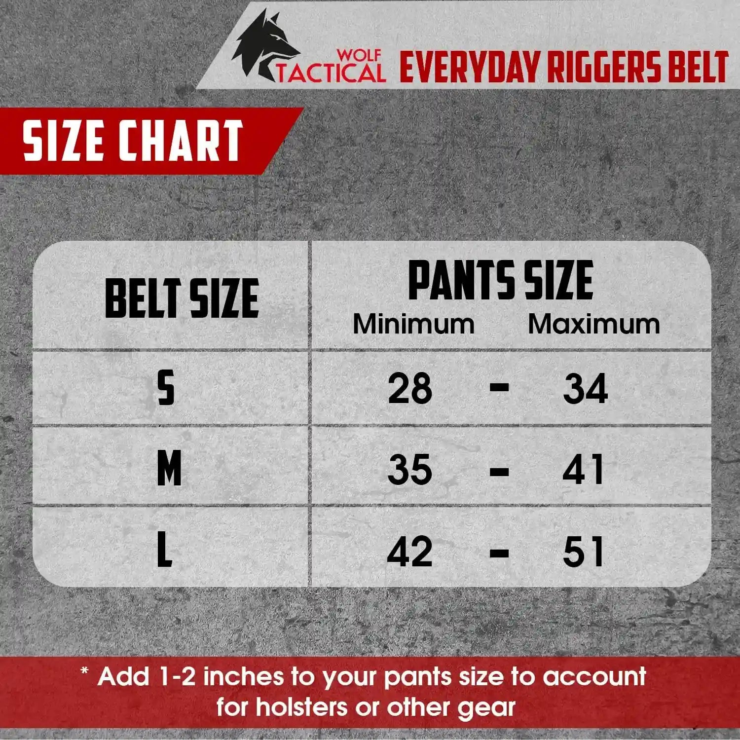 WOLF TACTICAL Everyday Riggers Belt - Tactical 1.75” Nylon Web Belt for CQB, CCW