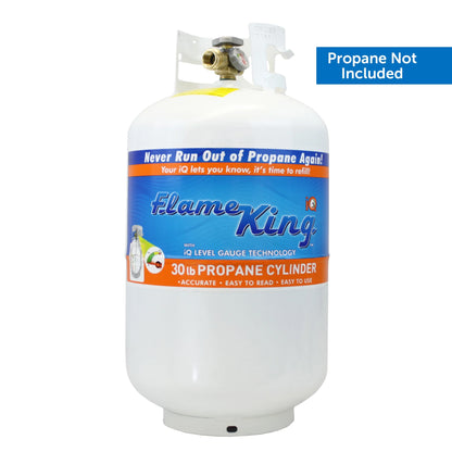 Empty Steel Propane Tank LP Cylinder with OPD Valve & Built-In Gauge, 30 Lbs