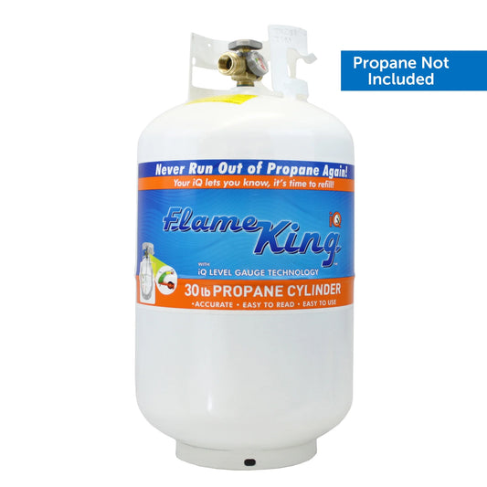Empty Steel Propane Tank LP Cylinder with OPD Valve & Built-In Gauge, 30 Lbs