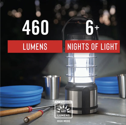 (2 Pack)  EAL18 LED Lantern – 460 Lumens, Dual Color (White & Red), 4 Light Modes, IP54 Rated