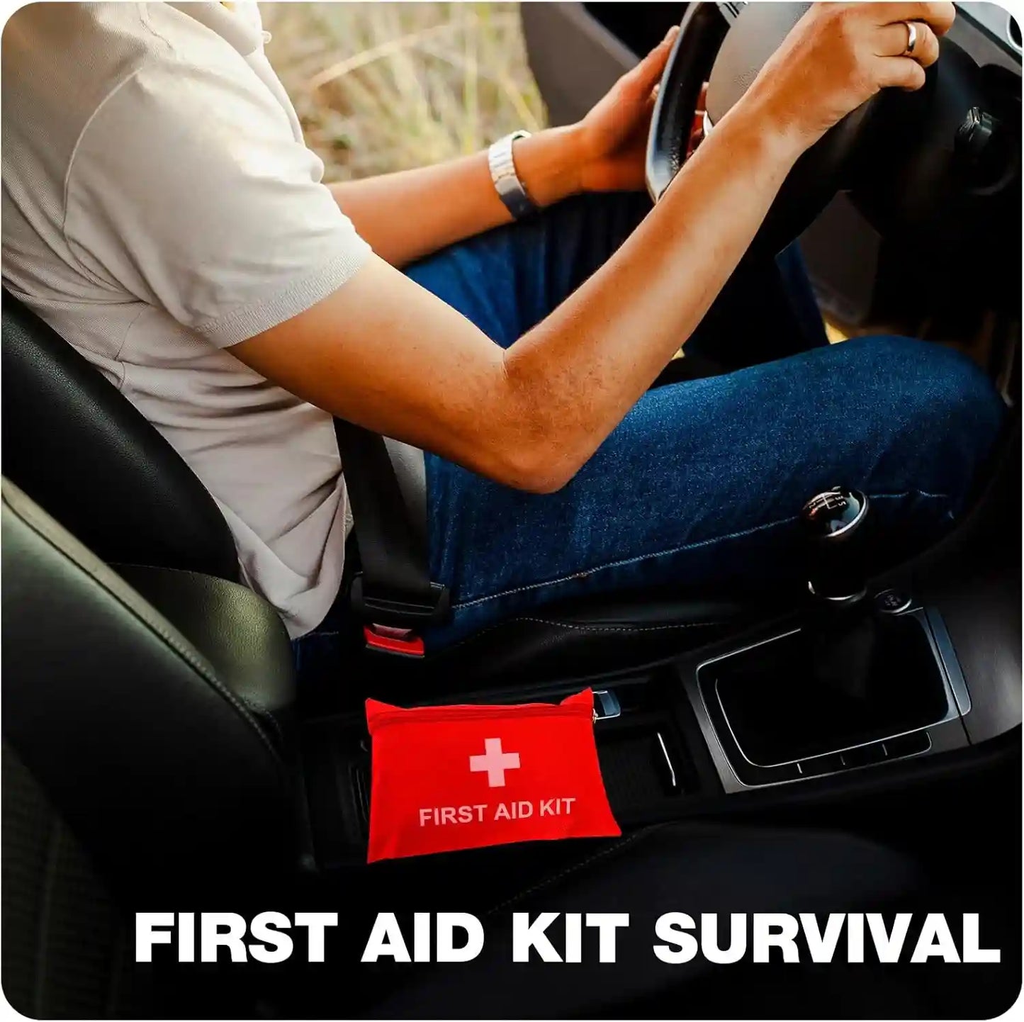 First Aid Kit - 92 Piece Mini Emergency Kits for Car, Basic Outdoor Essentials S