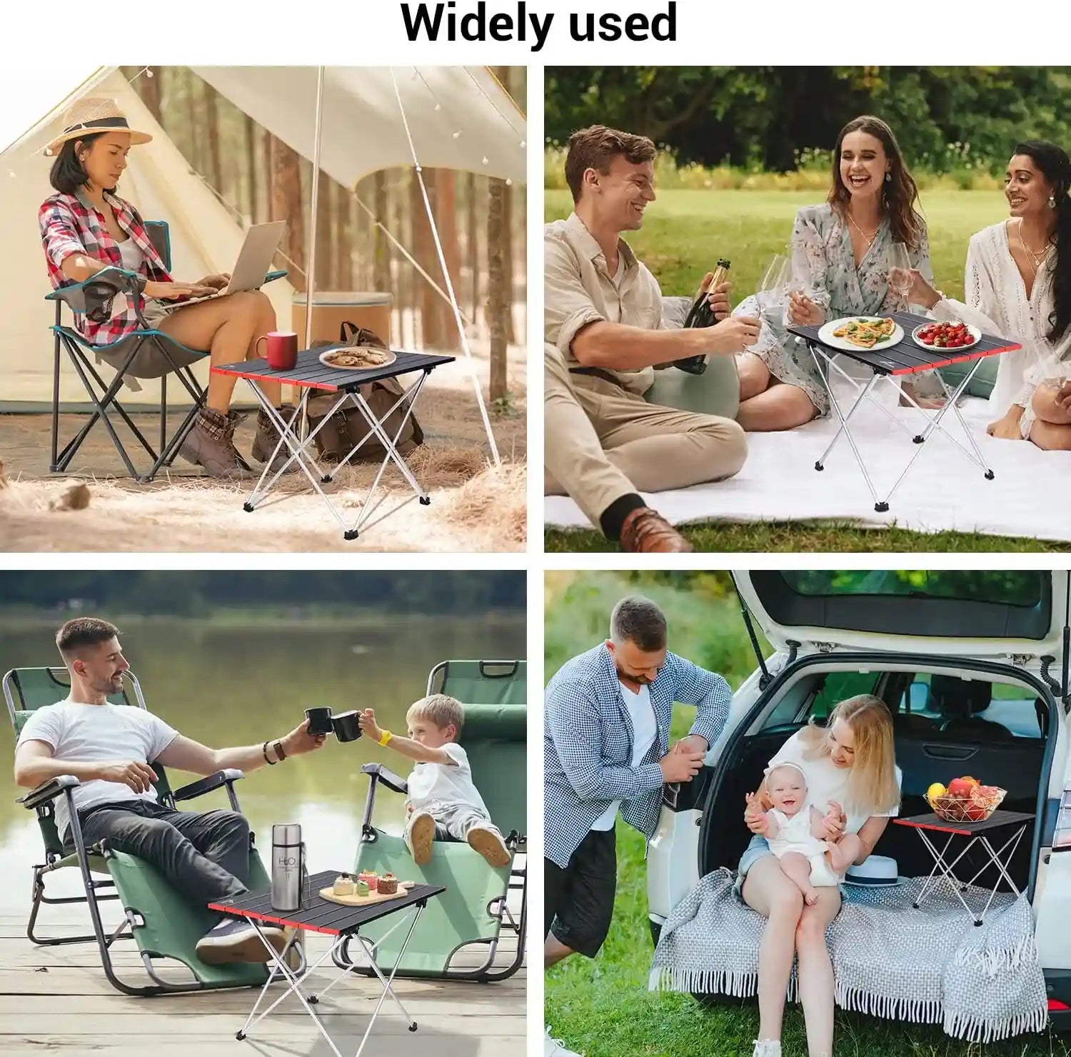 Sportneer Camping Table, Camping Tables That Fold up Lightweight Camp Table Portable Table Foldable Aluminum Folding Camp Table for Camping Picnic Backpacking Beach BBQ Cooking