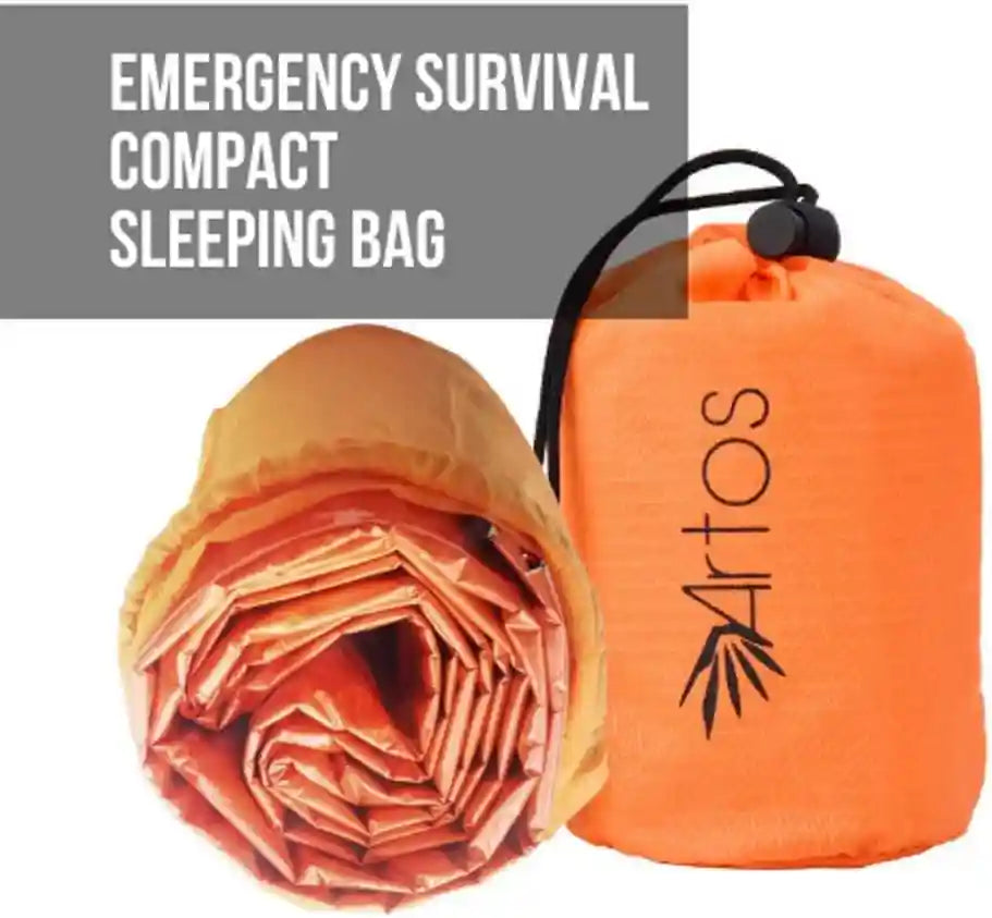 Artos Hooded Emergency Bivy Sack Survival Sleeping Bag| Thermal Blanket | Waterproof Breathable| for Camping, Hiking and Any Outdoor Activities.