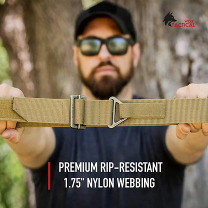 WOLF TACTICAL Everyday Riggers Belt - Tactical 1.75” Nylon Web Belt for CQB, CCW