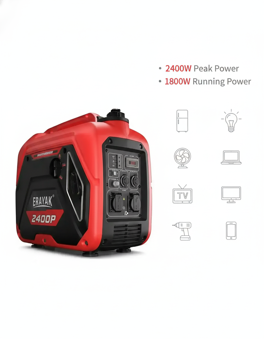 Erayak 2400W Generator Power Capacity Chart - What Appliances and Devices You Can Run