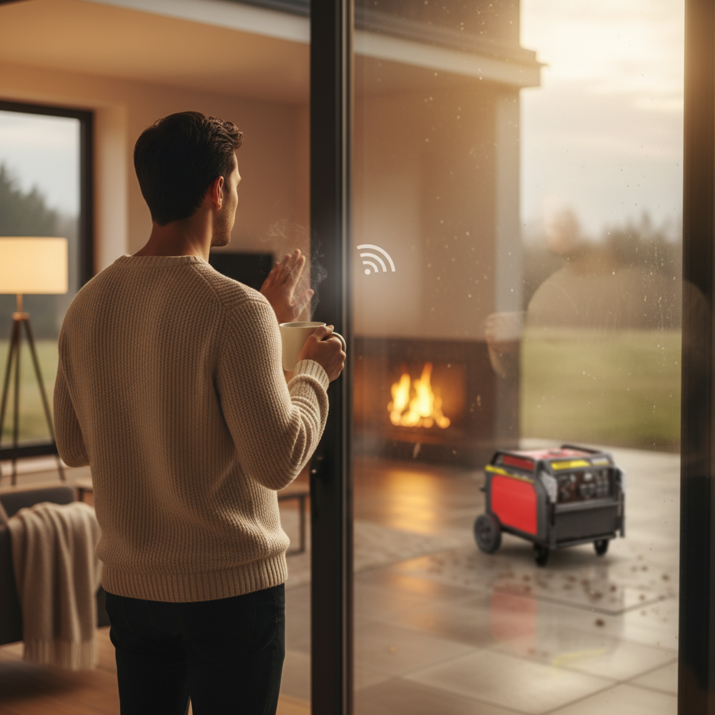 Wireless remote start generator - control from 50 feet away for ultimate convenience