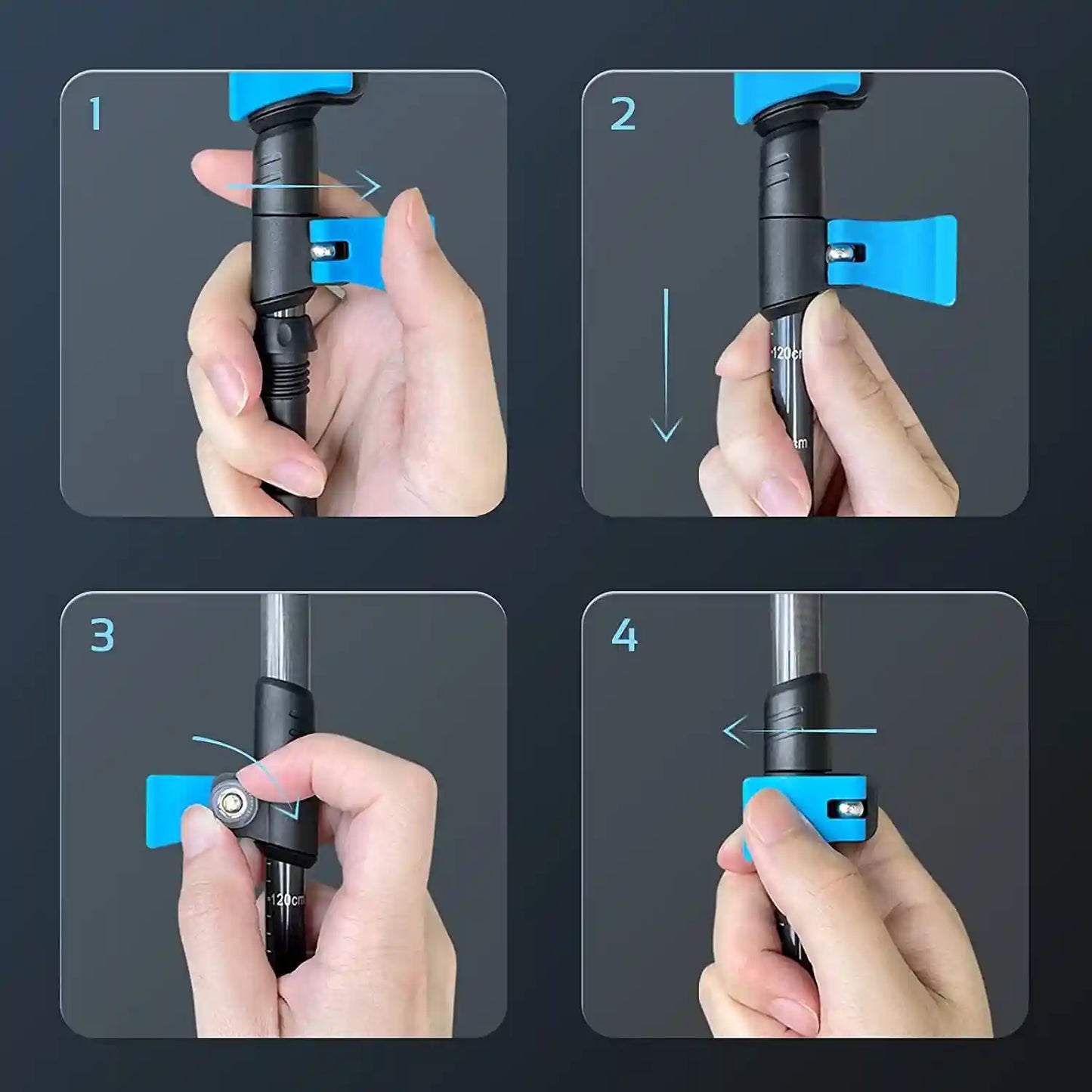 Thefitlife Carbon Fiber Trekking Poles – Collapsible and Telescopic Walking Sticks with Natural Cork Handle and Extended EVA Grips, Ultralight Nordic Hiking Poles for Backpacking Camping