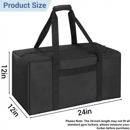 COOLBEBE 24X12X12 Inch Travel Duffle Bag (53L), Mid-Size Weekender for Overnight Trips, Camping, and Sports Gear Hauling, Water Resistant, Black