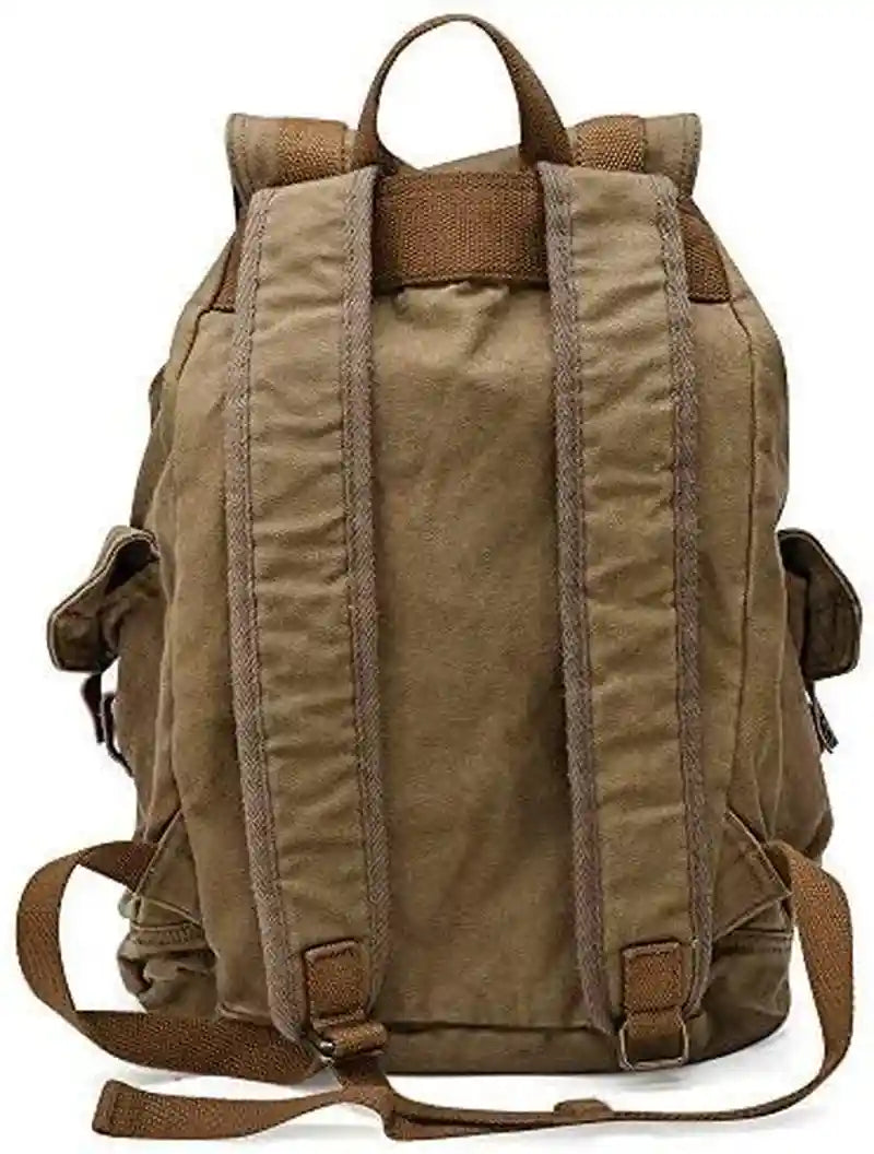 GOOTIUM 21101AMG Specially High Density Thick Canvas Backpack Rucksack, Field Tan, Large