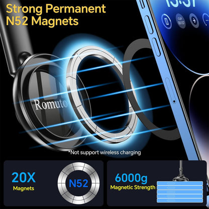 For Magsafe Car Mount【Strong Magnets】Magsafe Windshield Mount Magnetic Phone Holder for Car Dash Windshield Universal Hands Free Car Phone Holder for Iphone 16 15 14 13 Promax plus Magsafe Accessories
