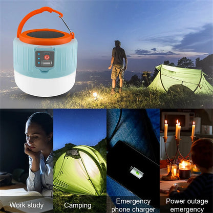 Solar Camping Lantern Solar Camping LED Light, Outdoor Camping LED Light with Remote Control, Power Bank for Camping Climbing Fishing Outdoor Activity