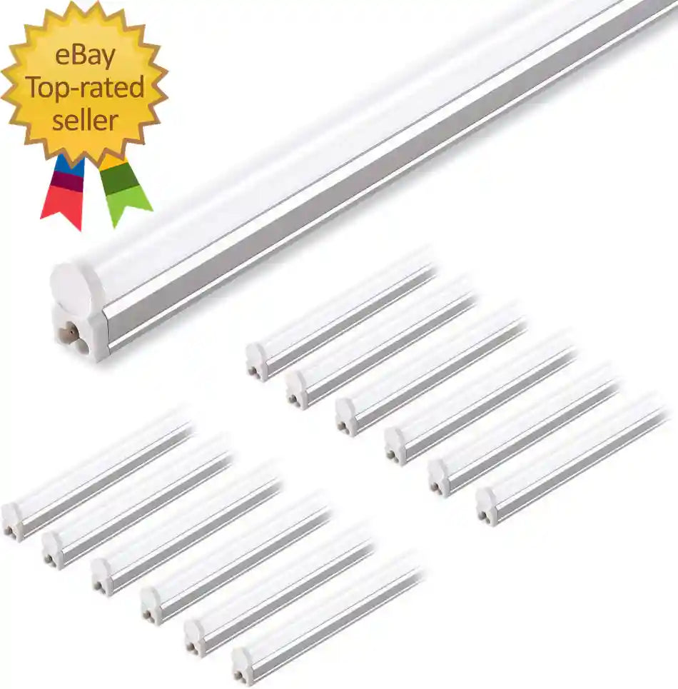 (Pack of 12 LED T5 Shop Light, 4FT, 2200Lm, 6500K (Super Bright White), 20W, Uti