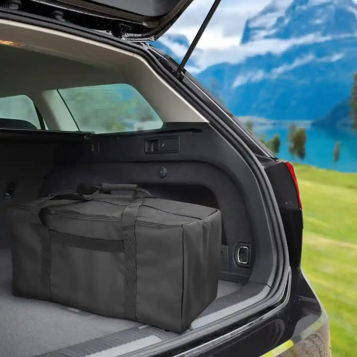 COOLBEBE 24X12X12 Inch Travel Duffle Bag (53L), Mid-Size Weekender for Overnight Trips, Camping, and Sports Gear Hauling, Water Resistant, Black