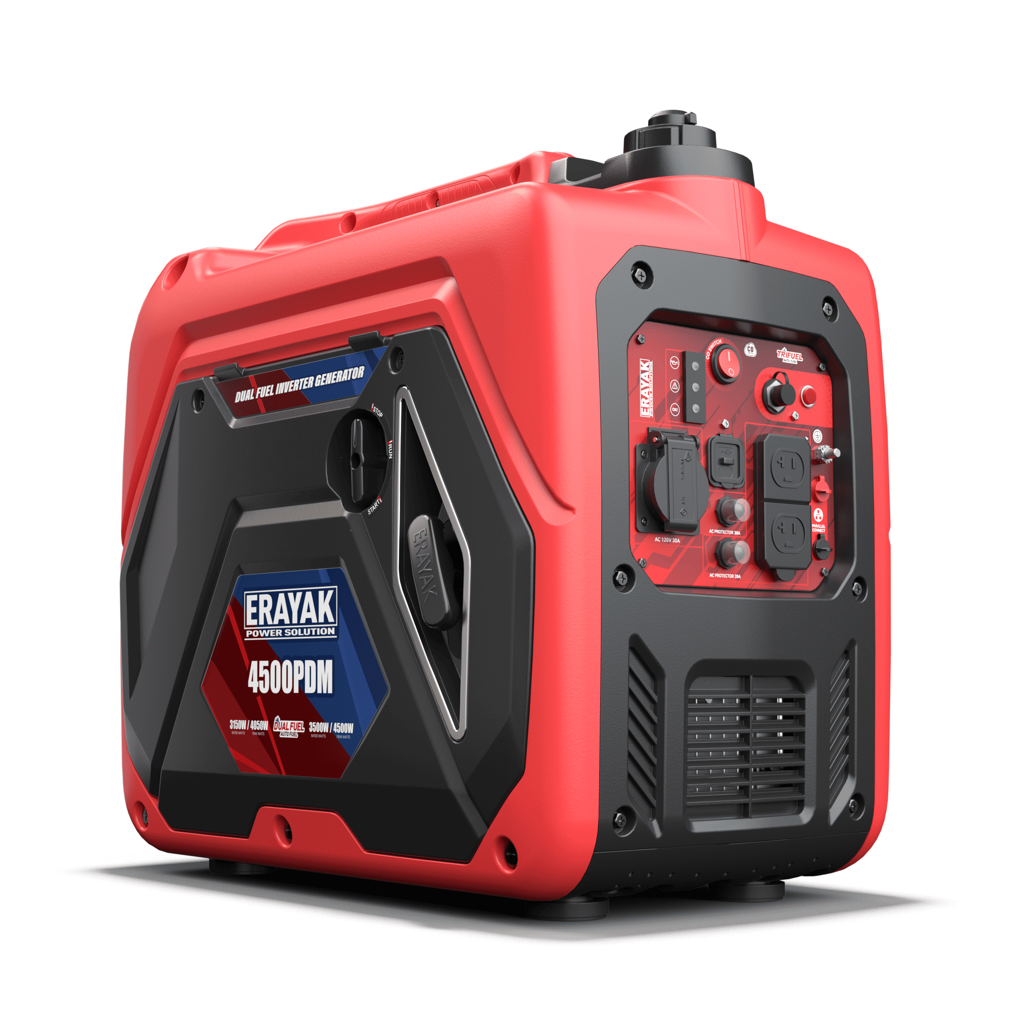 Certified Refurbished | Erayak 4500PD Inverter Generator – Factory Renewed, Same Reliable Power at a Lower Price - Erayak Power - Portable Inverter Generator - EK-4500PDMUS-RE