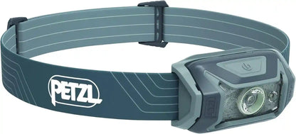 PETZL Tikka Headlamp - Compact 350 Lumen Light with Red Lighting, for Hiking, Climbing, Running, and Camping - Grey
