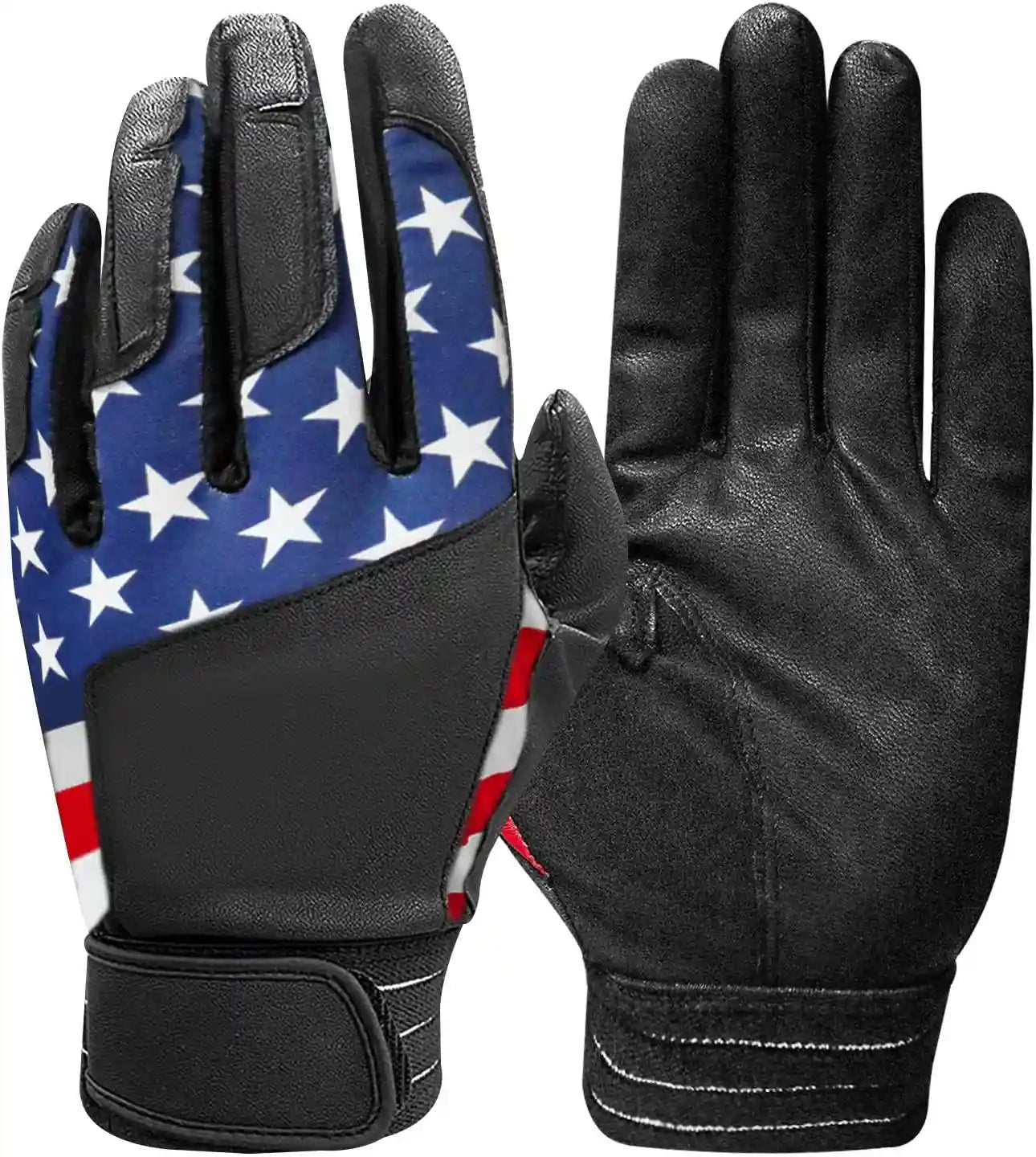 FINGER TEN Batting Gloves Men Youth Adult for Baseball Softball Cabretta Leather Batting Glove 1 Pair, Mens Boys Girls Pro Grip Gloves
