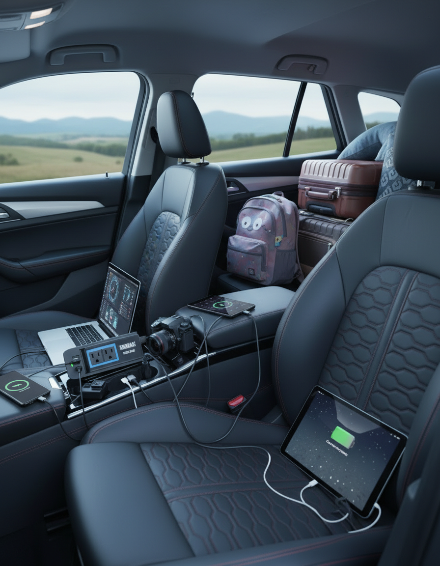 Erayak 200W车载逆变器家庭自驾游场景