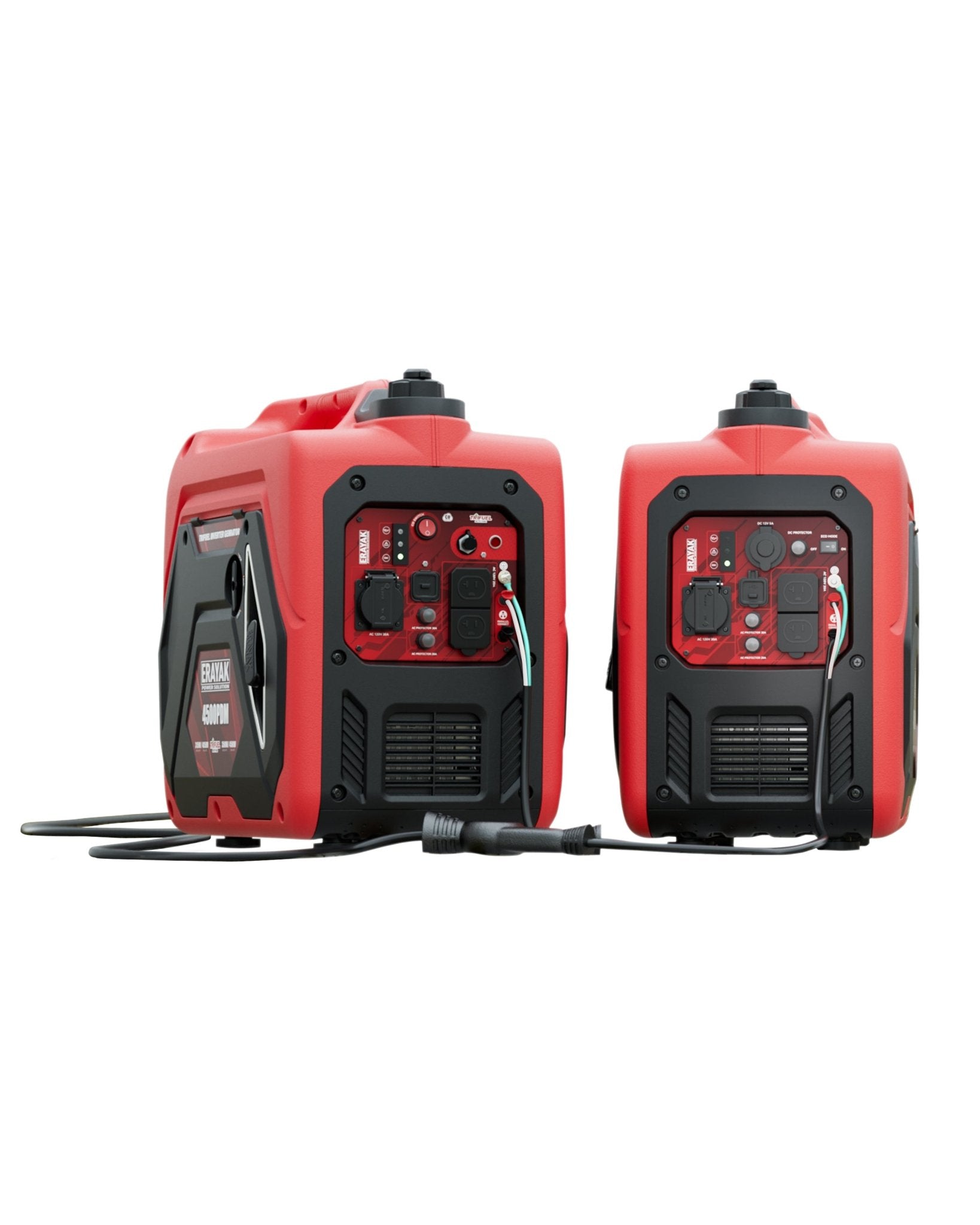 Erayak 4500W Dual Fuel Inverter Generators Dual Bundle with Parallel Kit for RV & Home Backup - Erayak Power - 