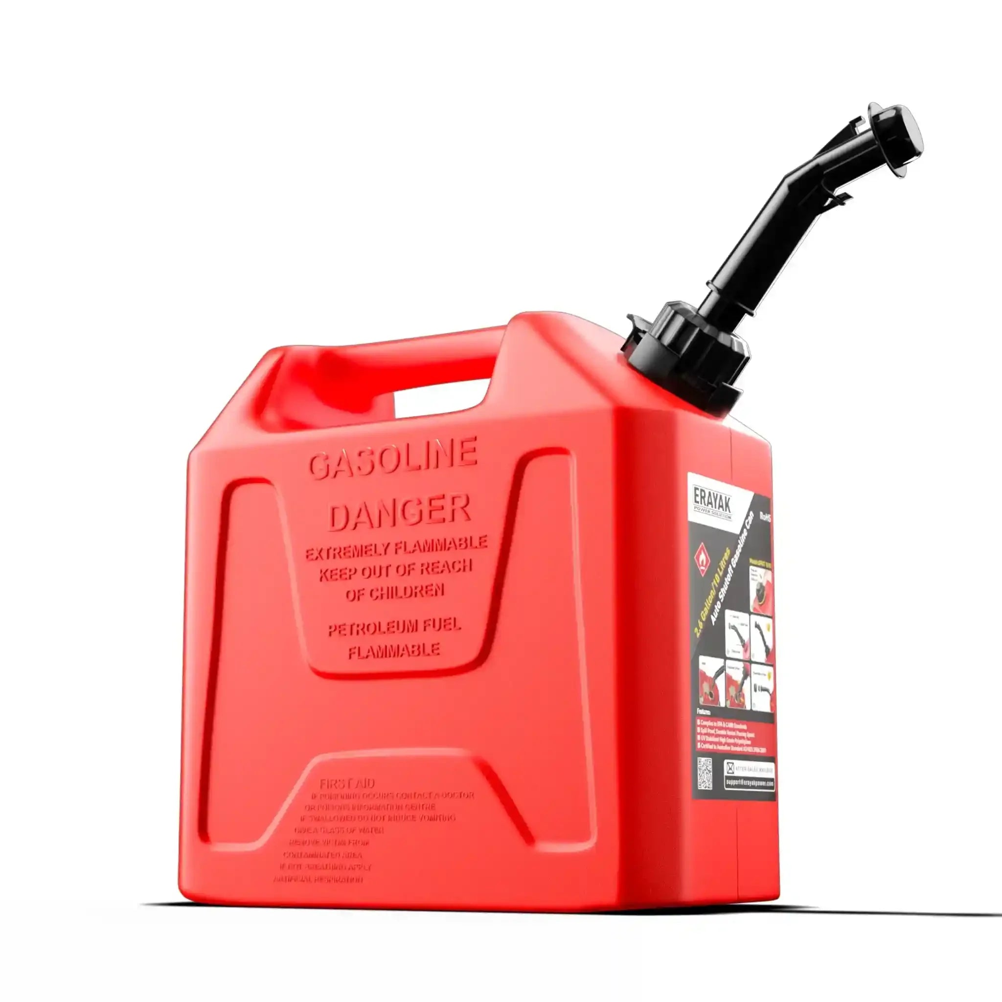 Erayak 5.3 Gallon Gas Can Safe - Flo Auto Shut Off – Flame Shield Safety System & Quick - Flow Spout - Erayak Power