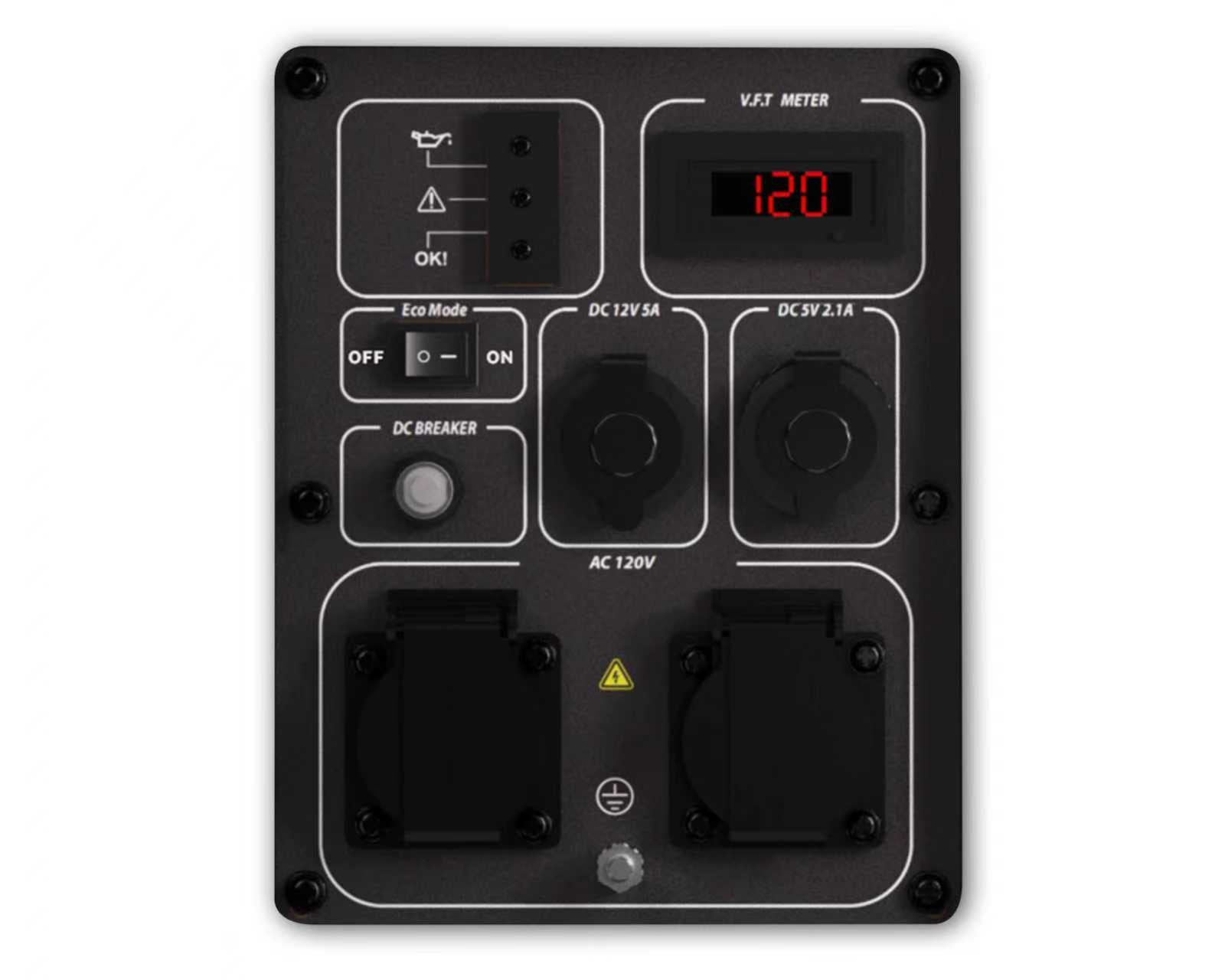 erayak 2400 watt inverter generator control panel m