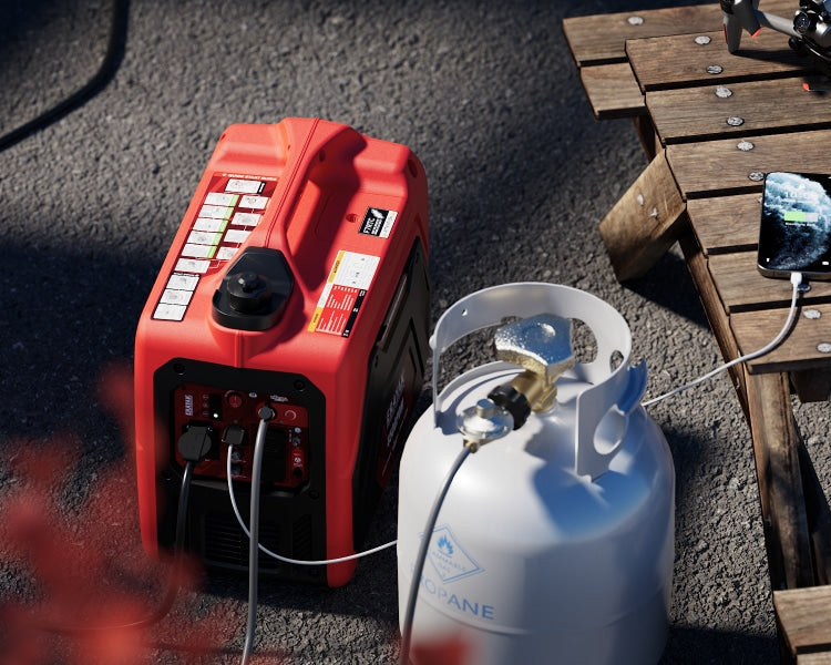 erayak dual fuel 4500 watt inverter generator propane gas camping m