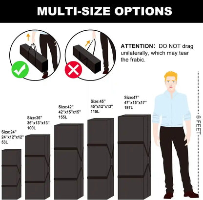 COOLBEBE 24X12X12 Inch Travel Duffle Bag (53L), Mid-Size Weekender for Overnight Trips, Camping, and Sports Gear Hauling, Water Resistant, Black