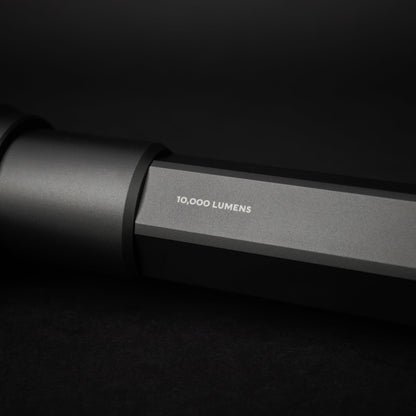 10,000 Lumen Rechargeable LED Flashlight with Power Bank, Waterproof for Camping