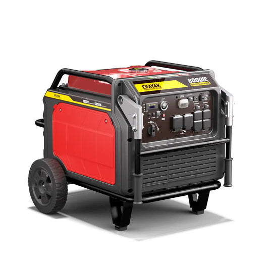 Erayak 8000W Inverter Generator – 120/240V 30Amp, Remote Electric Start, Quiet Operation For Home Emergency